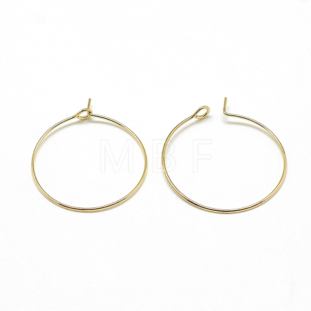 Brass Hoop Earrings KK-T032-005G-1