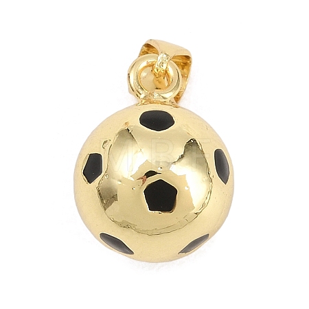 Sports Theme Brass Enamel Pendants KK-A297-07A-G-1