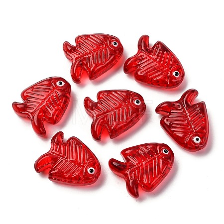 Transparent Glass Enamel Beads LAMP-U004-06-04-1
