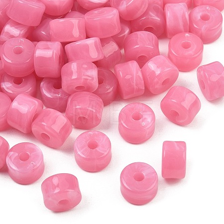 Two-Color Opaque Acrylic Imitation Gemstone Beads AC-CBA3EFE-02D-1