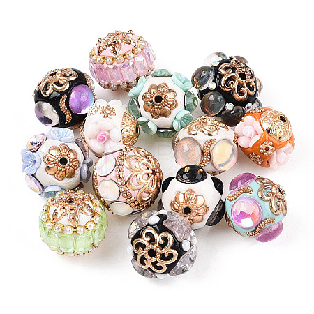 Handmade Indonesia Alloy Beads IPDL-B001-08-1-1