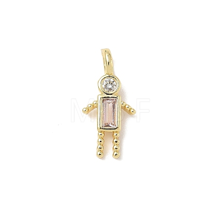 Brass Micro Pave Cubic Zirconia Pendants ZIRC-I356-17G-A11-1