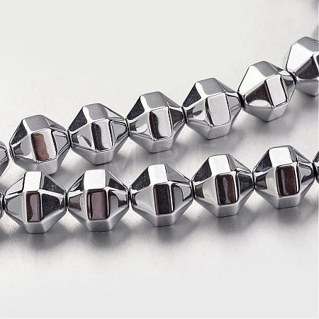 Electroplate Non-magnetic Synthetic Hematite Bead Strands G-F300-29B-01-1