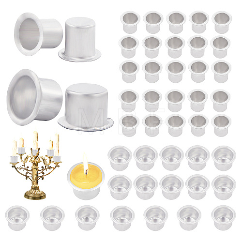 50Pcs 2 Style Aluminum Candle Cup FIND-CP0001-47-1