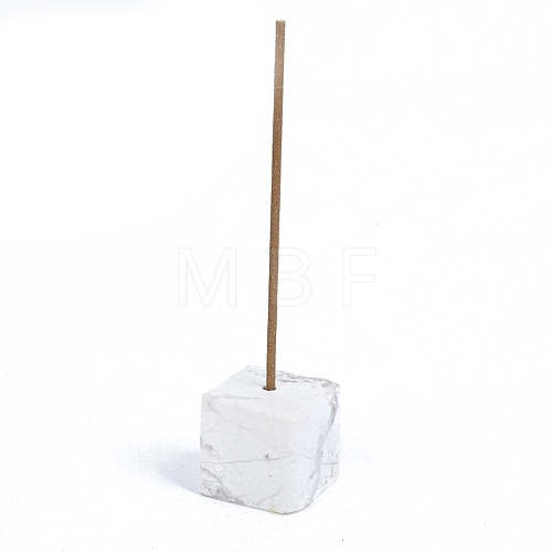 Natural Howlite Incense Burners Holder PW-WG6B9B9-15-1