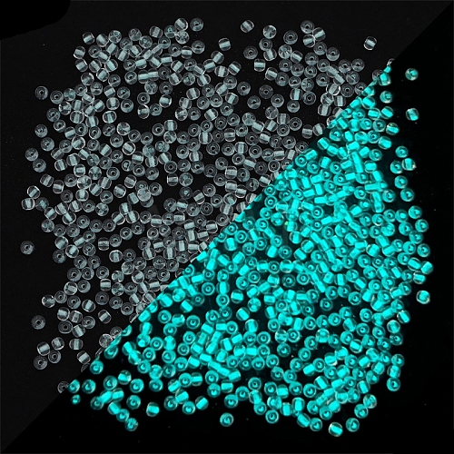 8/0 Luminous Glass Seed Beads LUMI-PW0001-186B-09-1