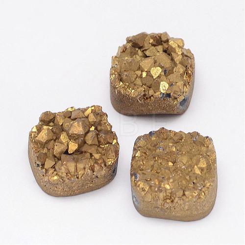 Electroplated Natural Druzy Quartz Crystal Beads G-G888-03B-1