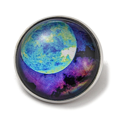 Round Glass Brooches FIND-Q096-01I-1