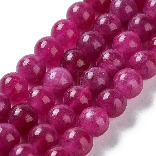 Dyed Natural Malaysia Jade Beads Strands G-G021-02B-03-1