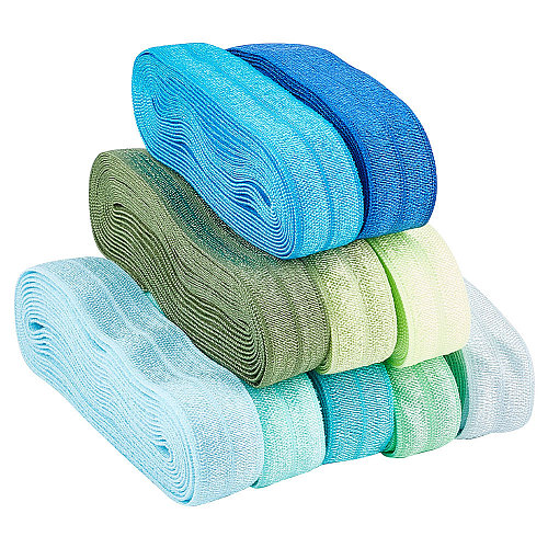25 Yards 10 Colors Flat Polyester Elastic Cord OCOR-BC0005-85-1