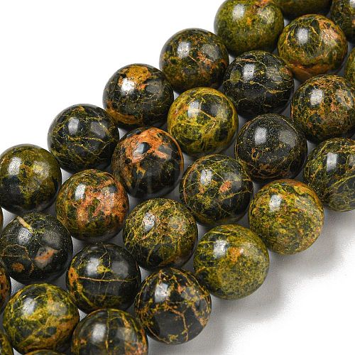 Natural Bumblebee Jasper Beads Strands G-P544-A03-02-1