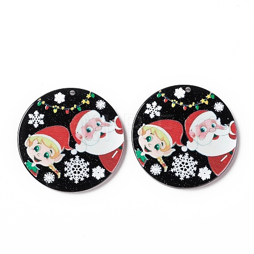 Christmas Printed Acrylic Pendants SACR-G019-B04-A-1