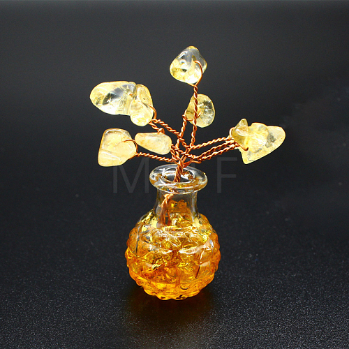 Natural Citrine Chips Tree Decorations PW-WG47813-03-1