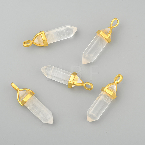 Natural Quartz Crystal Pointed Pendants G-G902-A12-1