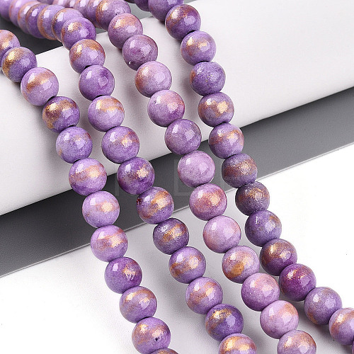 Natural Mashan Jade Beads Strands G-A255-A01-02G-1