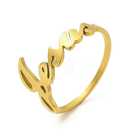 Ion Plating(IP) 201 Stainless Steel Finger Rings RJEW-G278-35G-1
