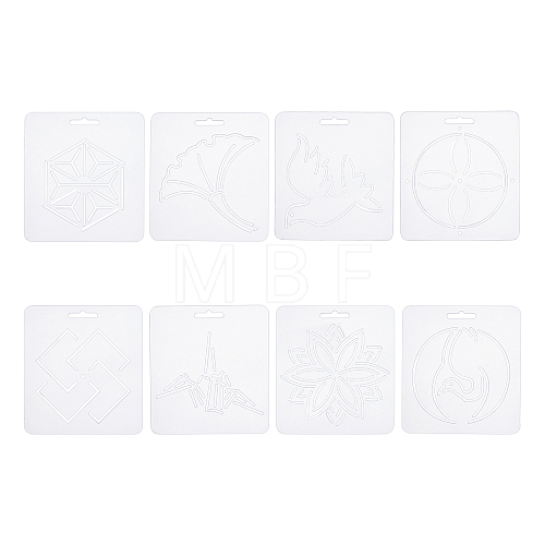 Acrylic Plastic Hollow Painting Silhouette Stencil DIY-WH0204-79-1