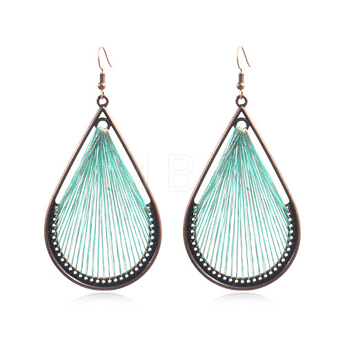 Bohemia Style Alloy Dangle Earrings EJEW-F238-06A-1