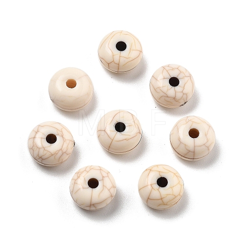 Crackle Opaque Acrylic Beads OACR-Z026-03B-1