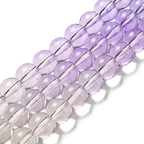 Dyed & Heated Synthetic Quartz Beads Strands G-P502-01B-03-1