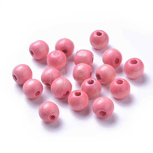 Dyed Natural Wood Beads WOOD-Q006-12mm-07-LF-1