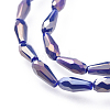 Electroplated Opaque Glass Beads Strands EGLA-L015-FR-B04-2