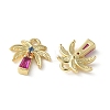 Brass Micro Pave Cubic Zirconia Pendants X-KK-P290-58G-2