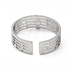 304 Stainless Steel Cuff Adjustable Ring RJEW-Q810-01G-3
