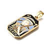 Tarot 304 Stainless Steel Enamel Pendants STAS-M119-09T-G-3