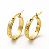 201 Stainless Steel Round Spot Hoop Earrings with 304 Stainless Steel Pin for Women EJEW-M214-10B-G-2