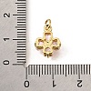 Brass Micro Pave Cubic Zirconia Pendants KK-V008-11G-06-4