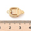 Brass Micro Pave Cubic Zirconia Box Clasps KK-C080-13G-02-3