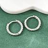 Brass Huggie Hoop Earrings KK-CBA8324-18B-P-3