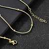 3MM Brass Round Ball Snake Chain Necklaces NJEW-M108-03G-4