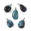 Natural Dyed & Heated Agate Tumbled Stone Pendants GG-K002-07C-1