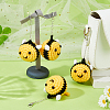 4Pcs Bees Cotton Keychains HJEW-FH00296-4