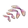 3Pcs Transparent Epoxy Resin Butterfly Wings Cabochons RESI-N045-12B-2