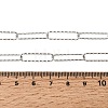 5MM 201 Stainless Steel Textured Paperclip Chain Necklaces for Unisex NJEW-K302-14P-4