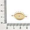 Brass Micro Pave Clear Cubic Zirconia Connector Charms CU-CBAF50C-17G-3