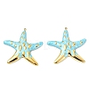Ocean 304 Stainless Steel Enamel Pendants X-STAS-T076-08B-03G-1
