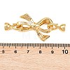 Brass Micro Pave Clear Cubic Zirconia Fold Over Clasps KK-U059-61G-3