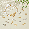 40Pcs 2 Colors 304 Stainless Steel Fold Over Clasps STAS-UN0056-16-2