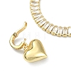 Brass Heart Charm Bracelets BJEW-F450-03G-5