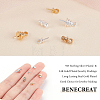 SUPERFINDINGS 60Pcs 6 Style Brass Cup Pearl Peg Bails Pin Pendants KK-FH0005-71-3