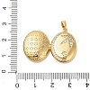 Brass Micro Pave Clear Cubic Zirconia Locket Pendants KK-P329-03G-3