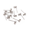 304 Stainless Steel Ear Stud Components STAS-F227-18A-P-3