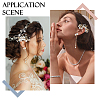 2Pcs 2 Styles Flower Crystal Rhinestone & Plastic Pearl Cuff Earrings EJEW-FH0001-13G-5
