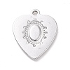 304 Stainless Steel Pendant Cabochon Settings X-STAS-G287-11P-2