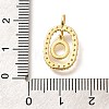 Brass Micro Pave Cubic Zirconia Pendants ZIRC-P123-01G-O01-3