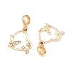 Alloy Crystal Rhinestone European Dangle Charms AL-CBAC2D3-07G-2